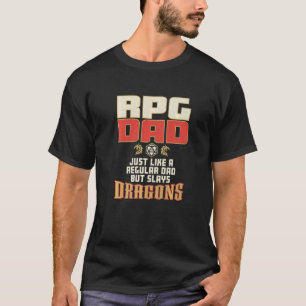 Camiseta Pai Gamer de RPG Masculino Mata Dragões D20 Dados