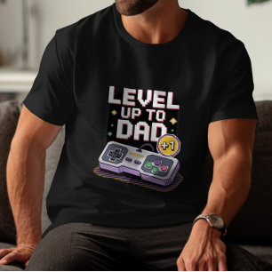 Camiseta Pai Gamer Divertido Neon Retrô Dia dos Pais