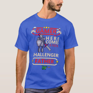 Camiseta Pai Gamer Engraçado Pai de Jogos Vídeo Game Novo D