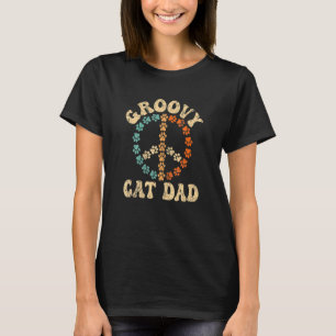 Camiseta Pai Gato de Mens Groovy 70s Estético 1970 S Gato R