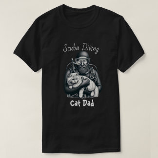 Camiseta Pai Gato Diversão Preto Personalizar