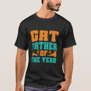 Camiseta Pai Gato do Ano Gato Pai