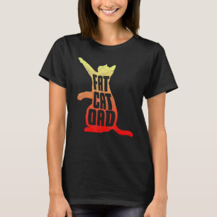 Camiseta Pai Gato Gordo Dia dos Pais Papai Gordinho