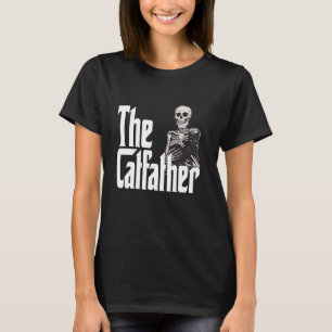 Camiseta Pai Gato O Catfather Caveira Pai Gato Preto Gatinh