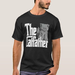 Camiseta Pai Gato O Catfather Louco Pai Gato Mau Gatinho