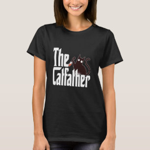 Camiseta Pai Gato O Gato Pai Gato Preto Louco Pai do Gatinh