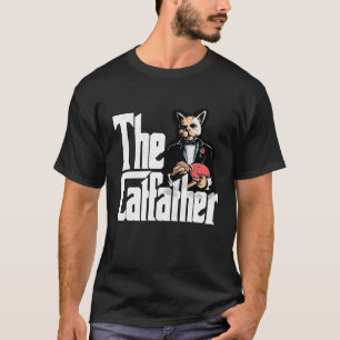 Camiseta Pai Gato O Gato Pai Louca Máfia Gato Pai Kitty