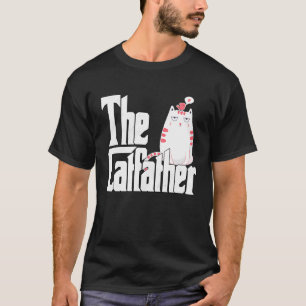 Camiseta Pai Gato O Padrinho do Gato Louco Entediado Pai Ga