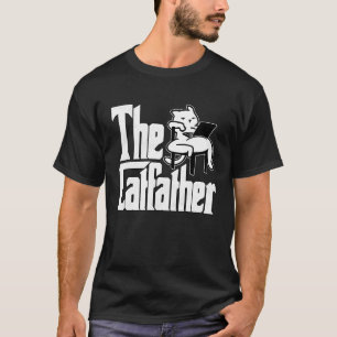 Camiseta Pai Gato O Padrinho do Gato Louco Preguiçoso Pai d