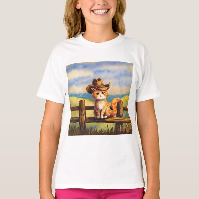 Camiseta Pai Gato Pintado com Aquarela (Frente)