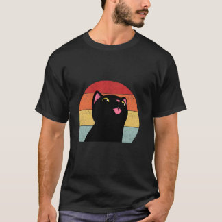 Camiseta pai gato preto atitude de gato preto pai de gato t