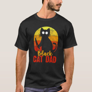 Camiseta Pai Gato Preto Halloween Faca Sanguinária Gato San