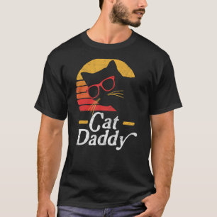 Camiseta Pai Gato Vintage Oitava Estilo Vidro Hipster Gato