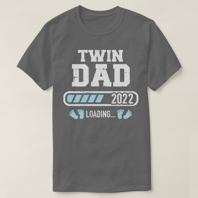 Camiseta Pai gêmeo 2022 carregamento para anúncio de gravid (Frente do Design)