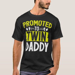 Camiseta Pai Gêmeo Promovido por Gravidez Anúncio de Gravid