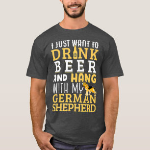 Camiseta pai german shepherd Engraçado Cachorro do Dia de 