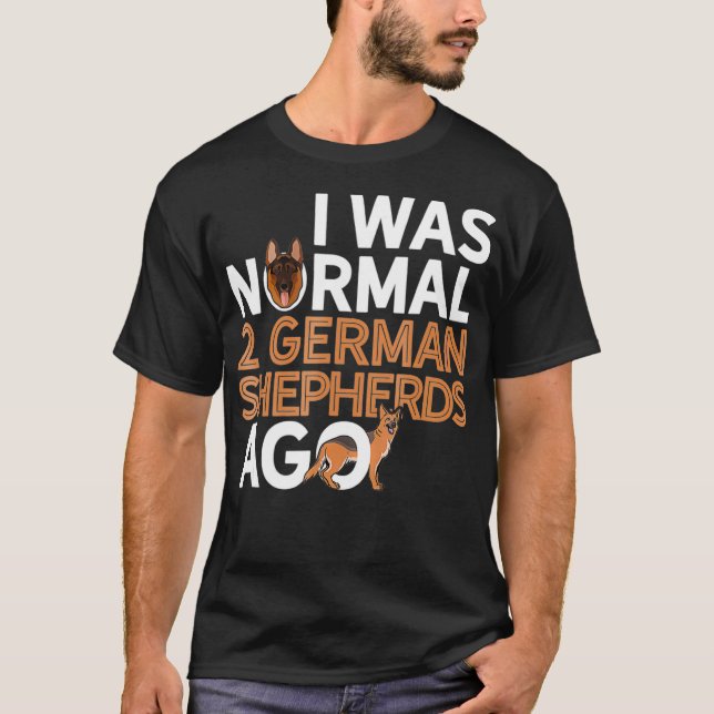 Camiseta Pai german shepherd Engraçado Cachorro do Dia de o (Frente)