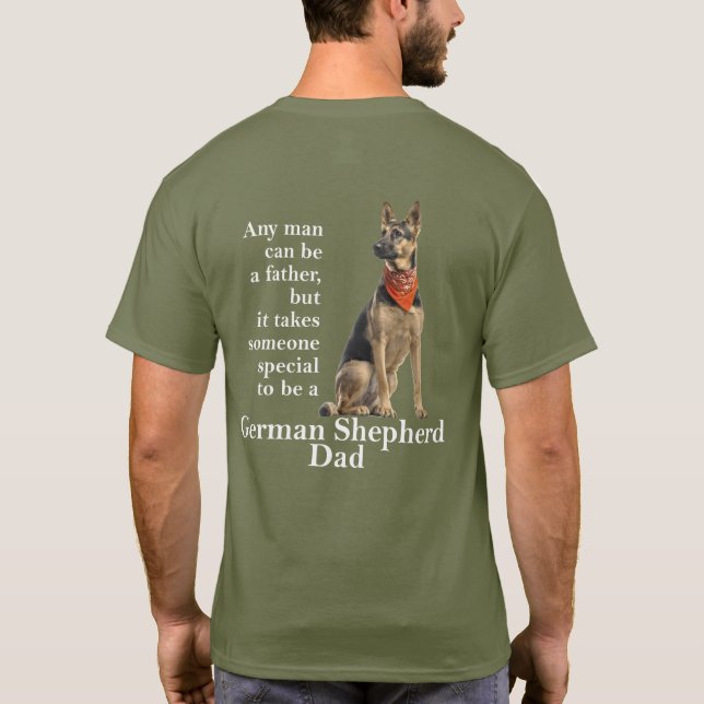Camiseta Pai german shepherd T-Shirt (Verso)