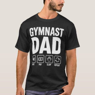 Camiseta Pai Ginasta Presente Engraçado do Dia dos Pais de