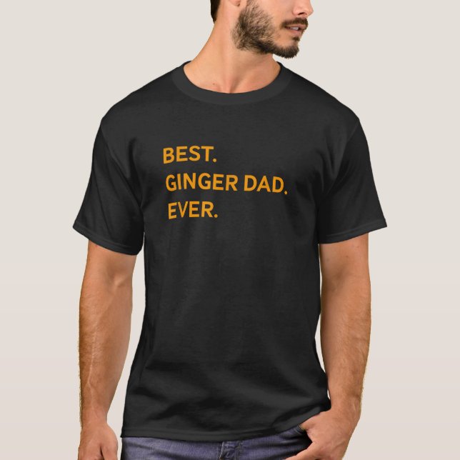 Camiseta Pai Ginger Mais Engraçado, Cabeça Vermelha (Frente)