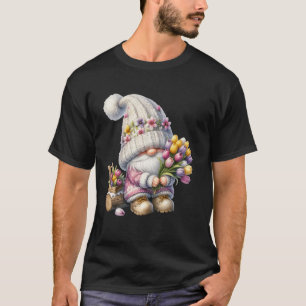 Camiseta Pai Gnomo De Jardim Tulip Para O Funny Gardener Fl