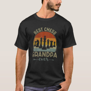 Camiseta Pai Gráfico do Melhor Xadrez Vovô Alguma Vez Retro
