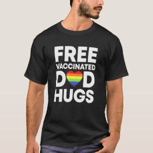 Camiseta Pai Gratuito Vacinado Abraços Incríveis Lgbt Coraç
