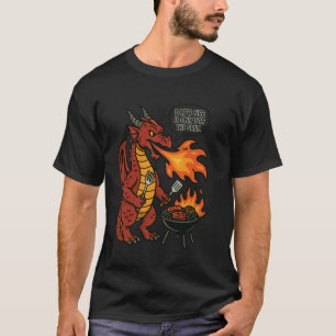 Camiseta Pai Grelha Dragão Divertido Dia dos Pais Churrasco