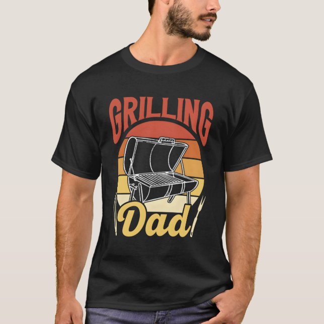 Camiseta Pai Grill Papa Grill Dia de os pais do Pai Pai (Frente)