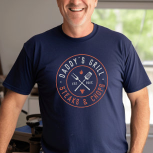Camiseta Pai Grill Personalizado Ano Estabelecido