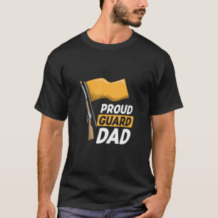 Camiseta Pai Guarda de cor do Pai de Guarda orgulhoso da Ee