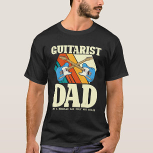 Camiseta Pai Guitarrista Como Um Pai Regular Apenas Muito M