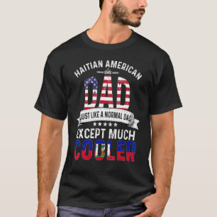 Camiseta Pai Haitiano Americano Dia dos Pais Papa País Hait