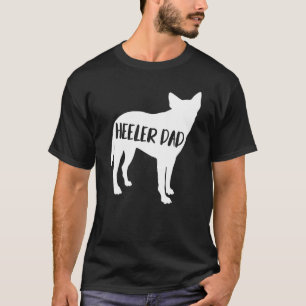 Camiseta Pai Heeler Engraçado Dono de Cachorro de Gado Pai