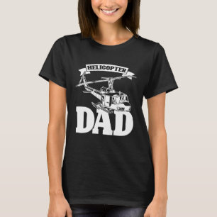 Camiseta Pai Helicóptero Dia dos Pais Papai Piloto de Heli