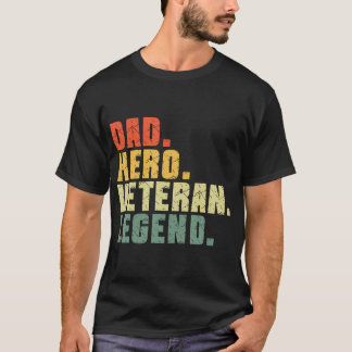 Camiseta Pai Hero Veterano Legenda Retroveteranos Dia Pai