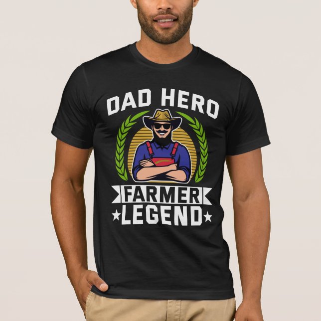 Camiseta Pai Herói Dia de os pais de Legenda (Frente)