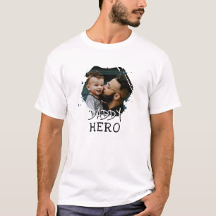 Camiseta Pai Herói do Pai de Tipografia