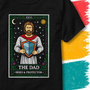 Camiseta Pai Herói Escudo Vintage Estilo Carta Dad