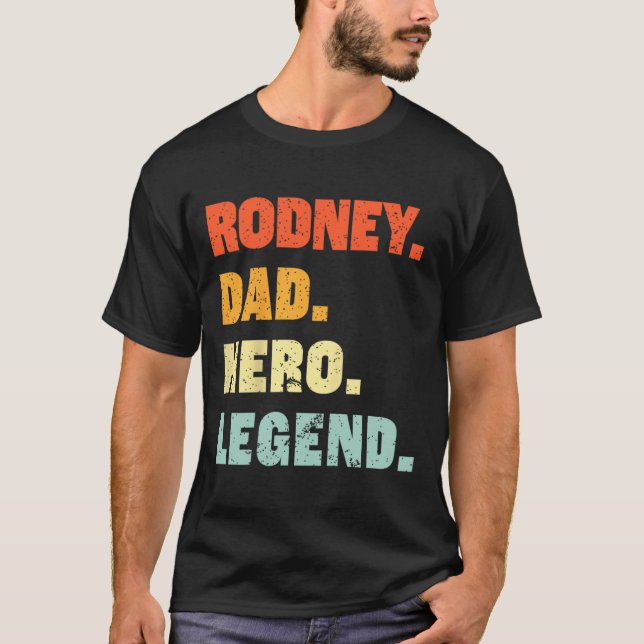 Camiseta Pai Herói Legenda Personalizada Nome Personalizado (Frente)