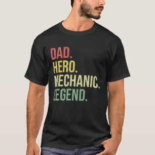 Camiseta Pai Herói Mecânico Lenda Dia dos Pais Garagem Vô