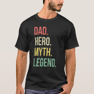 Camiseta Pai Herói Pai Piada Legendário Pai Pai