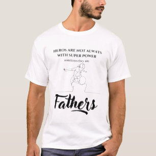Camiseta Pai Herói Sem Cape Linha Arte Dia dos Pais