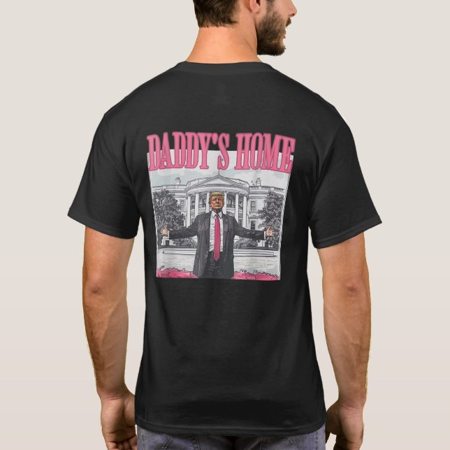 Camiseta Pai Home Trump Pink 2024 Men Women (Verso)