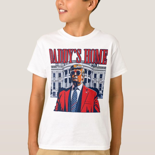 Camiseta Pai Home Trump | Presente de Trump na Casa Branca (Frente)