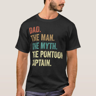Camiseta Pai Homem Mito Capitão do Pontão Divertido Para