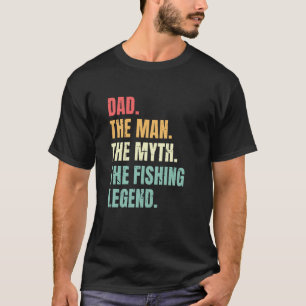Camiseta Pai Homem Mito Lenda da Pesca Melhor Pescador do P