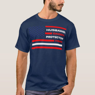 Camiseta Pai Husband Protetor Hero Men