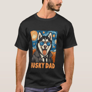 Camiseta Pai Husky Cachorro Husky Siberiano Para Homens Dia