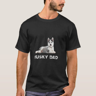 Camiseta Pai Husky Engraçado Cachorro Husky Siberiano Super